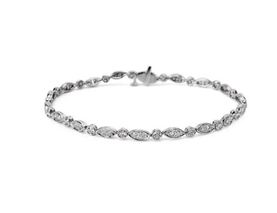 Tiffany Co Jazz Diamond Platinum Bracelet 1.60 Ct, 7"