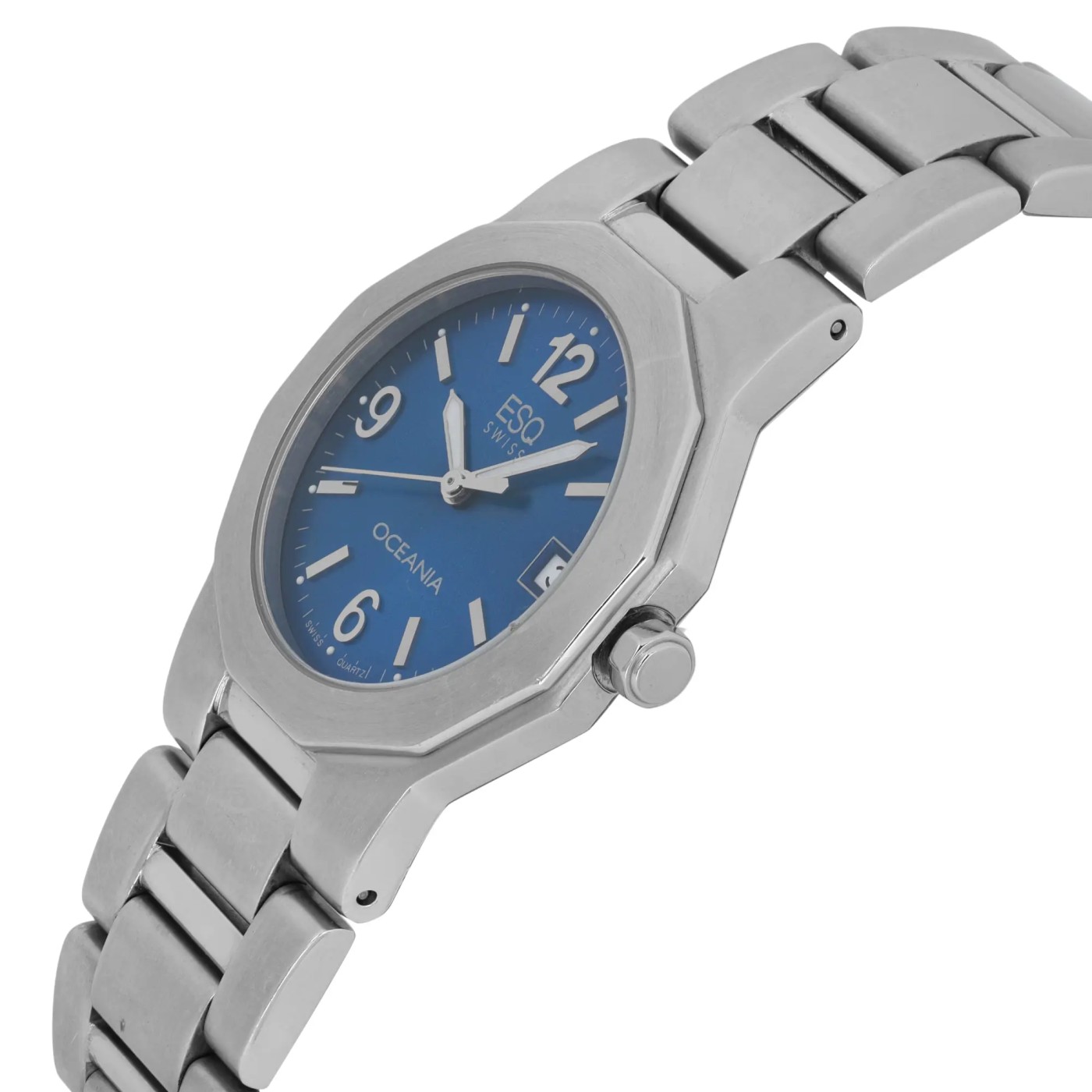 ESQ by Movado Steel 35mm Blue Dial Ladies Quartz Watch
