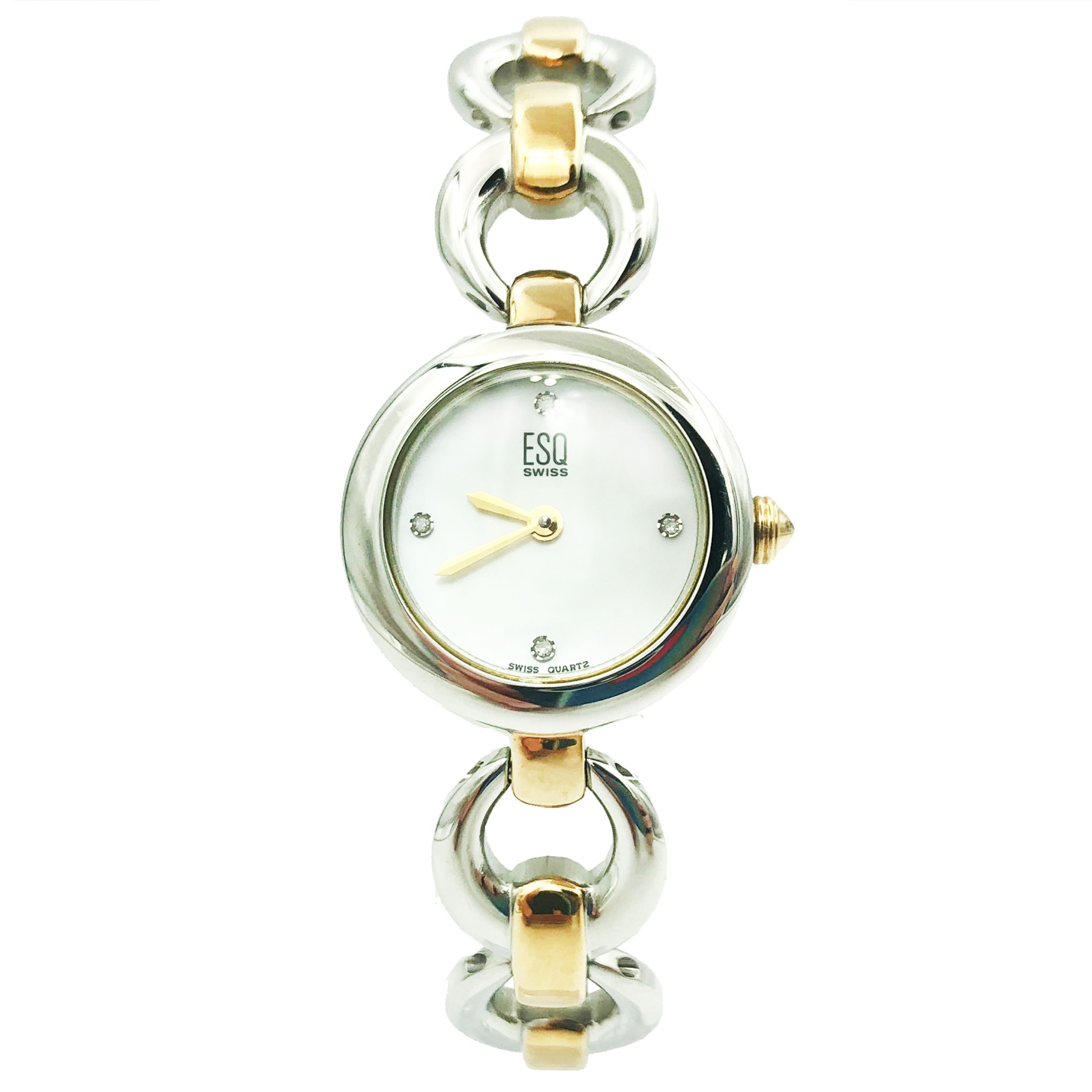 ESQ Movado Crystal MOP Dial Steel Quartz Ladies Watch