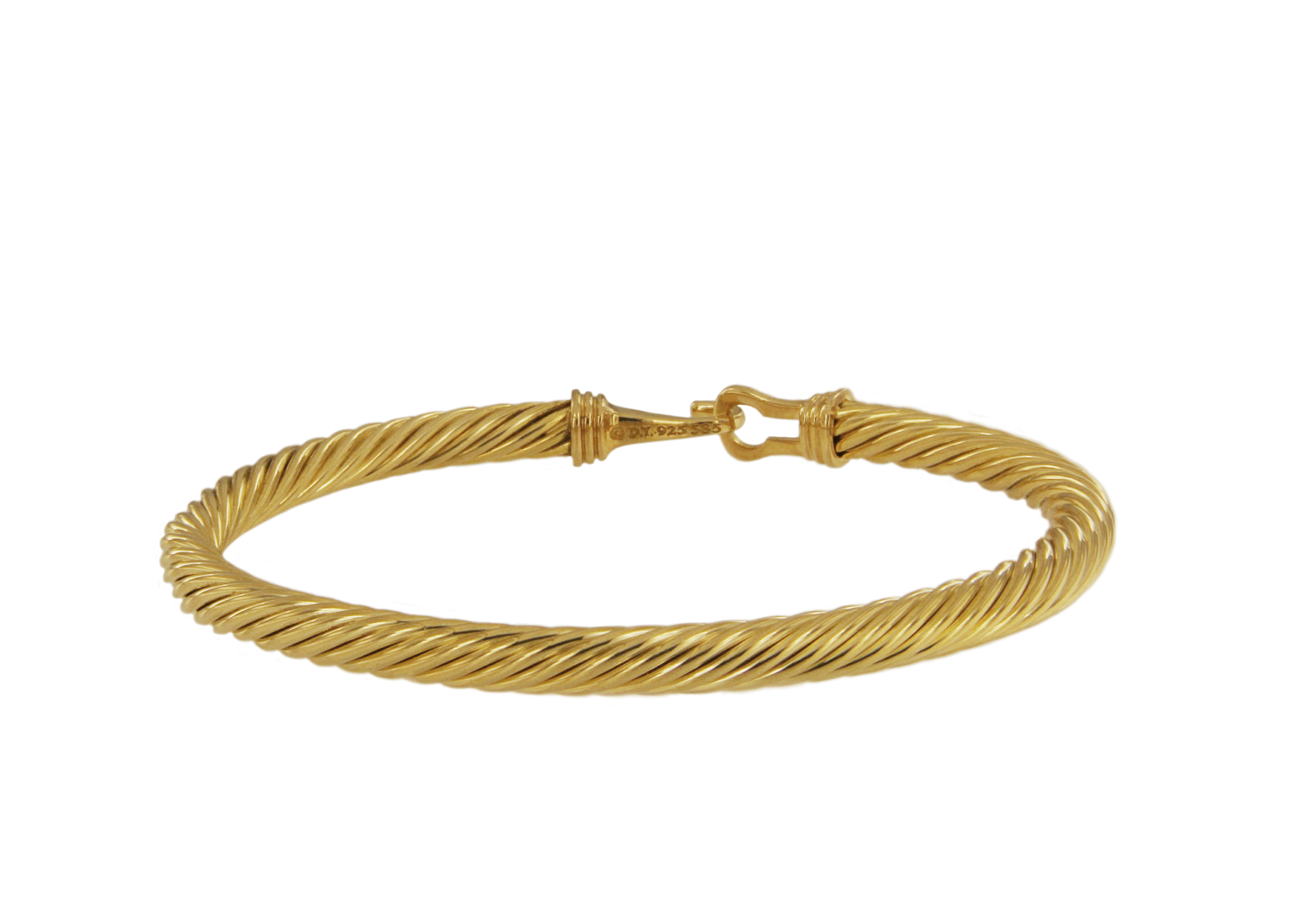 David Yurman 18k Yellow Gold Buckle Bracelet