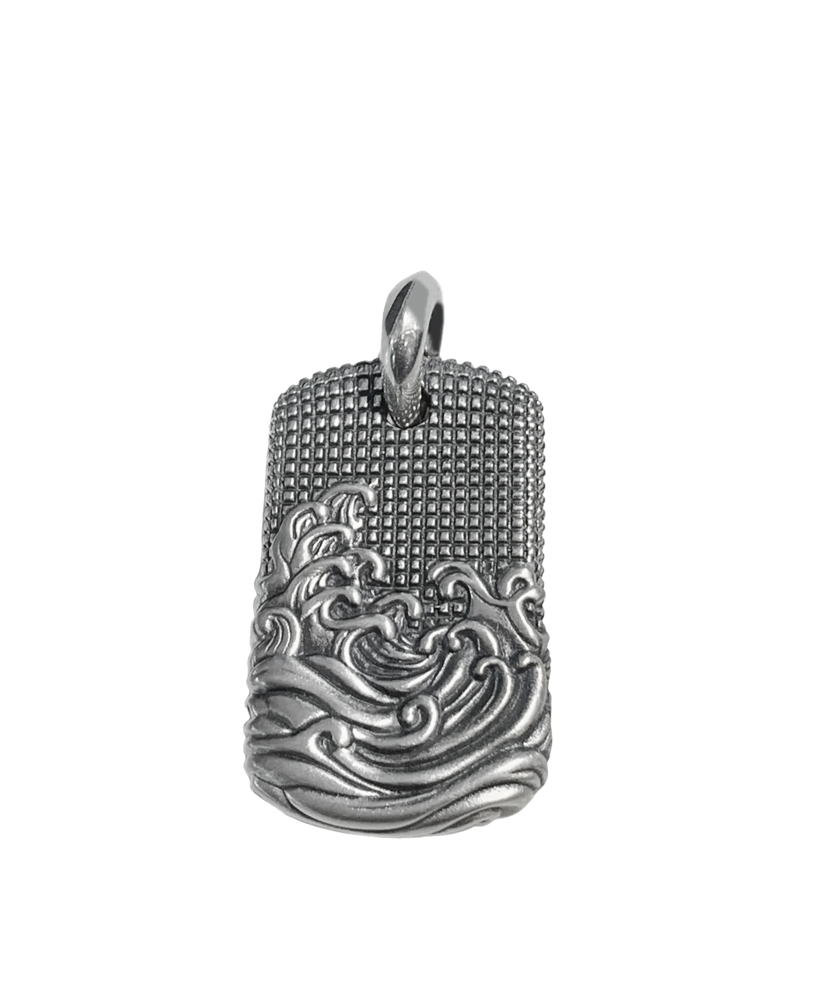 David Yurman Men's Sterling Silver Waves Tag