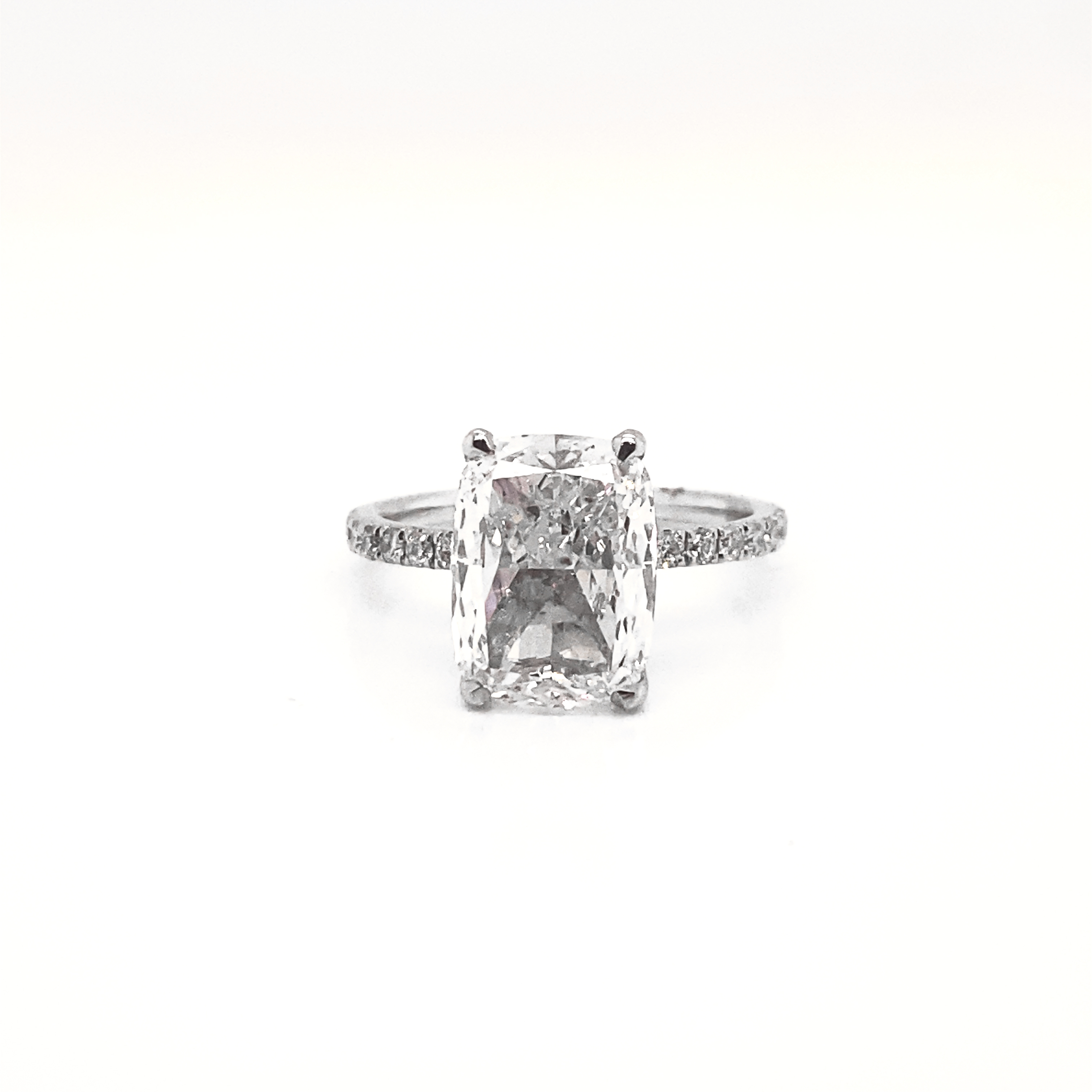 5 Carat Cushion Cut Lab Grown Diamond Engagement Ring IGI Certified