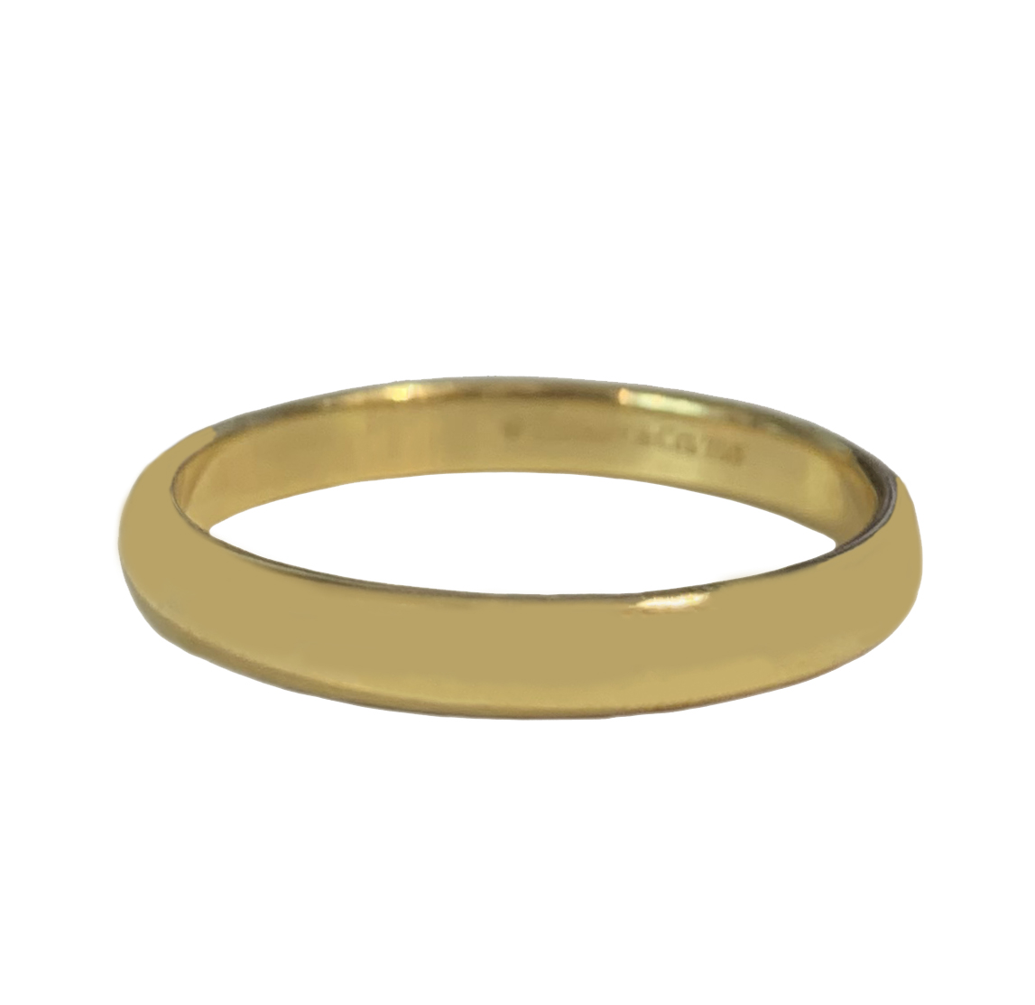 TIFFANY  Co. Classic 18K Yellow Gold 3mm Lucida Wedding Band Ring