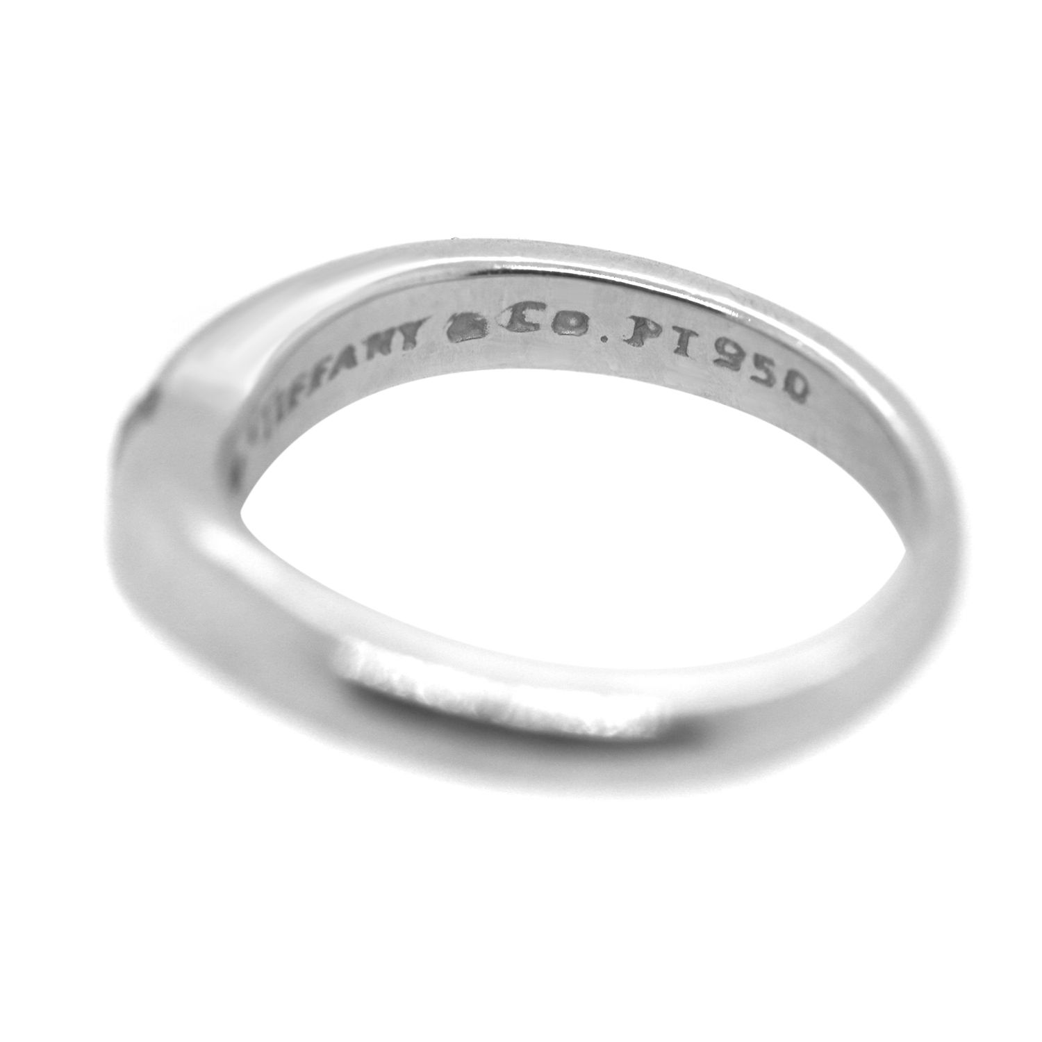 Tiffany & Co. Platinum Elsa Peretti Solitaire Diamond Curved Band