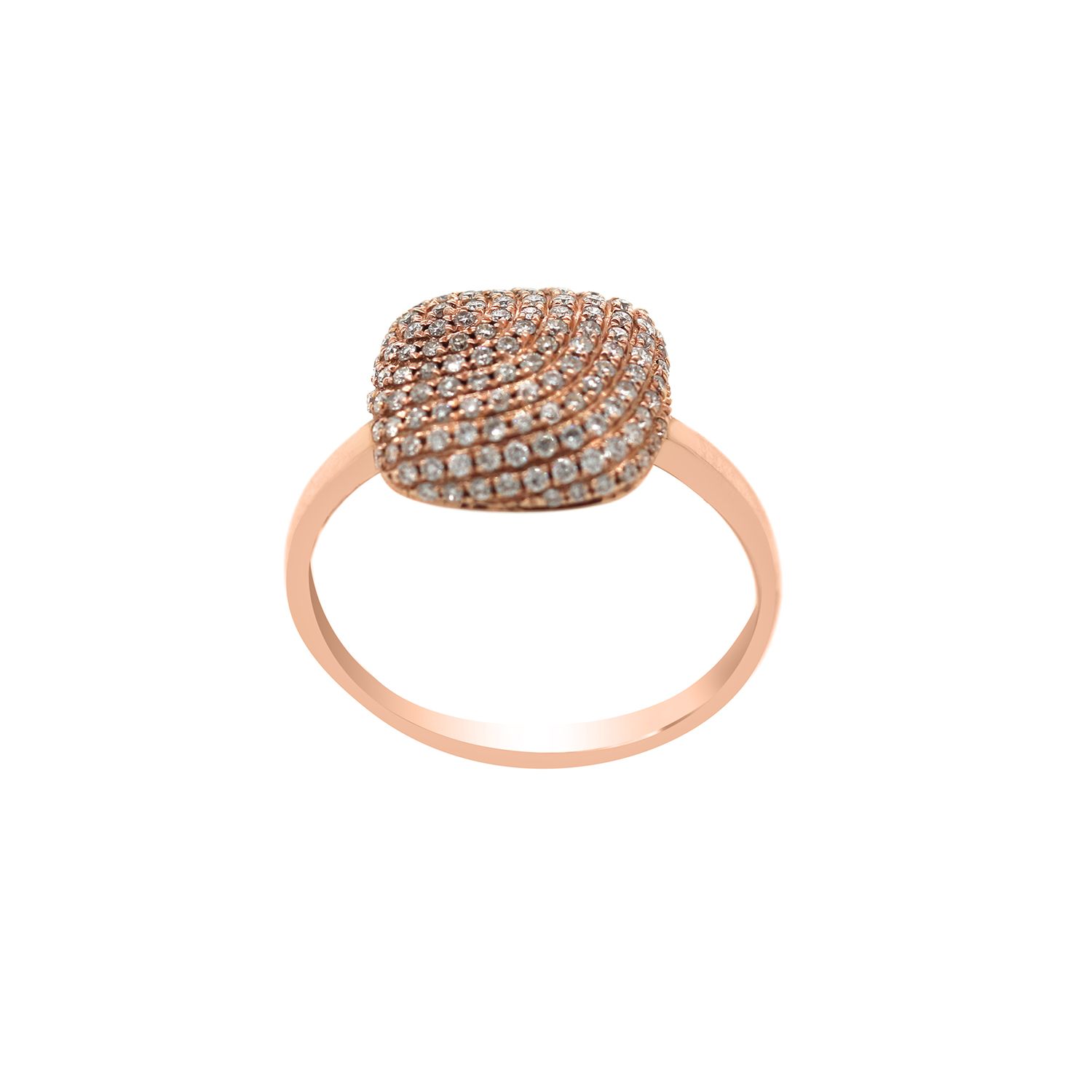 18k Rose Gold and Diamond Ring