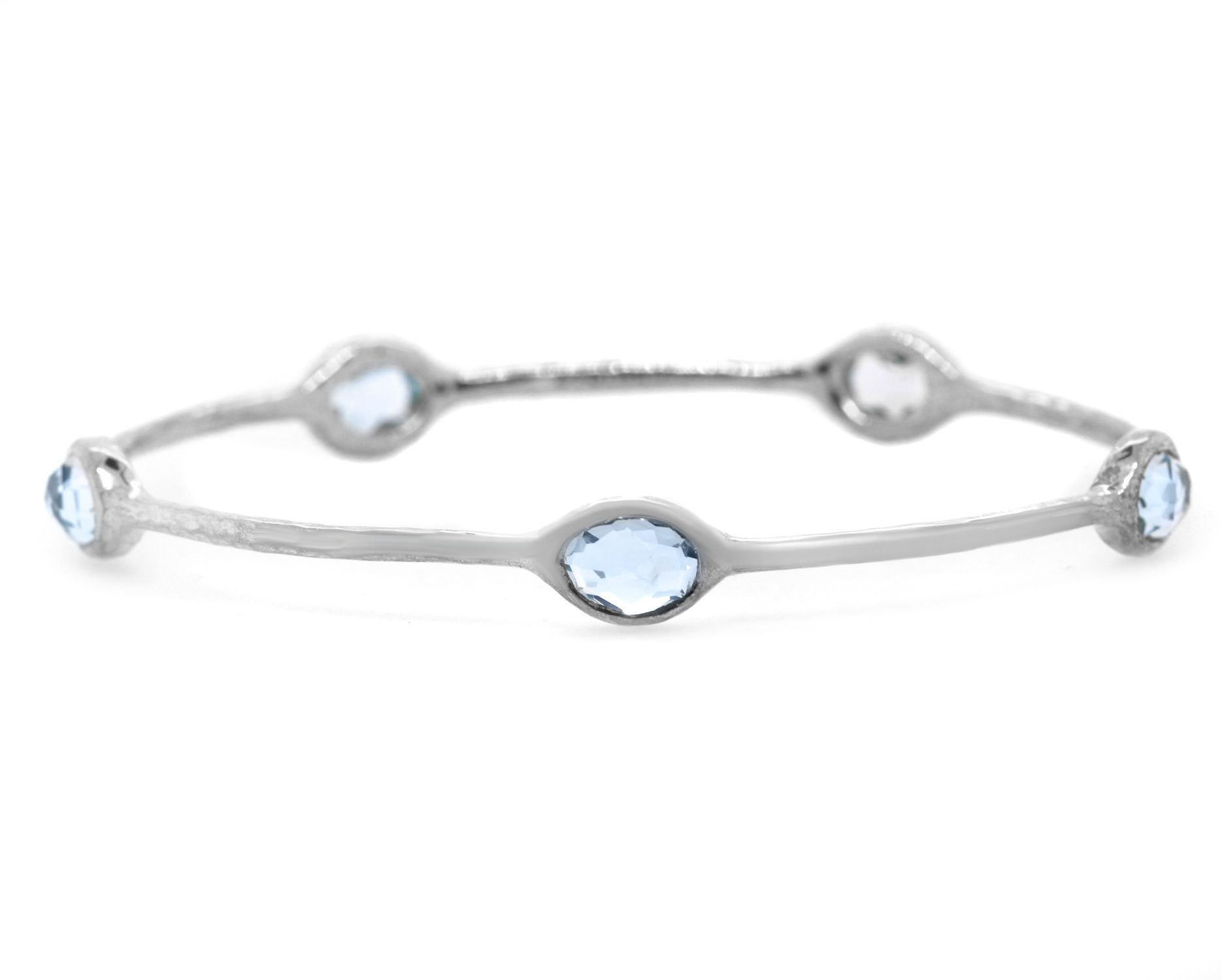 Ippolita Silver Rock Candy 5 Stone Blue Topaz Bangle
