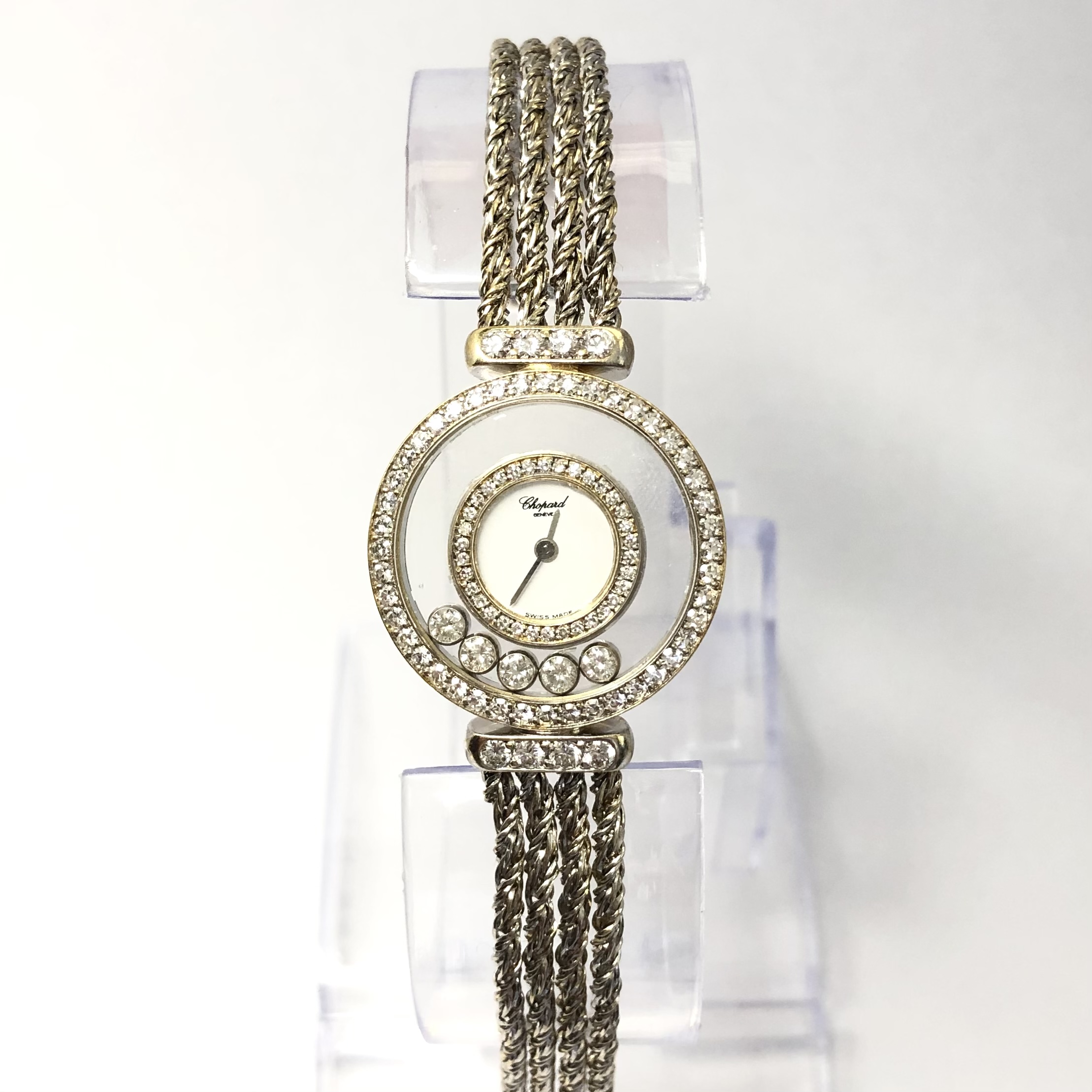 CHOPARD HAPPY DIAMONDS Quartz 18K White Gold Ladies Watch  