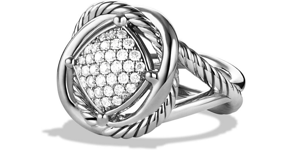 David Yurman Infinity Ring with Diamonds