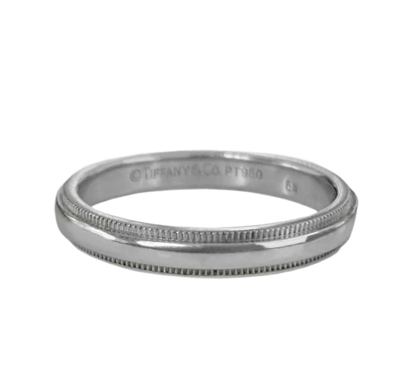 Tiffany Classic Milgrain Wedding Platinum Band Ring