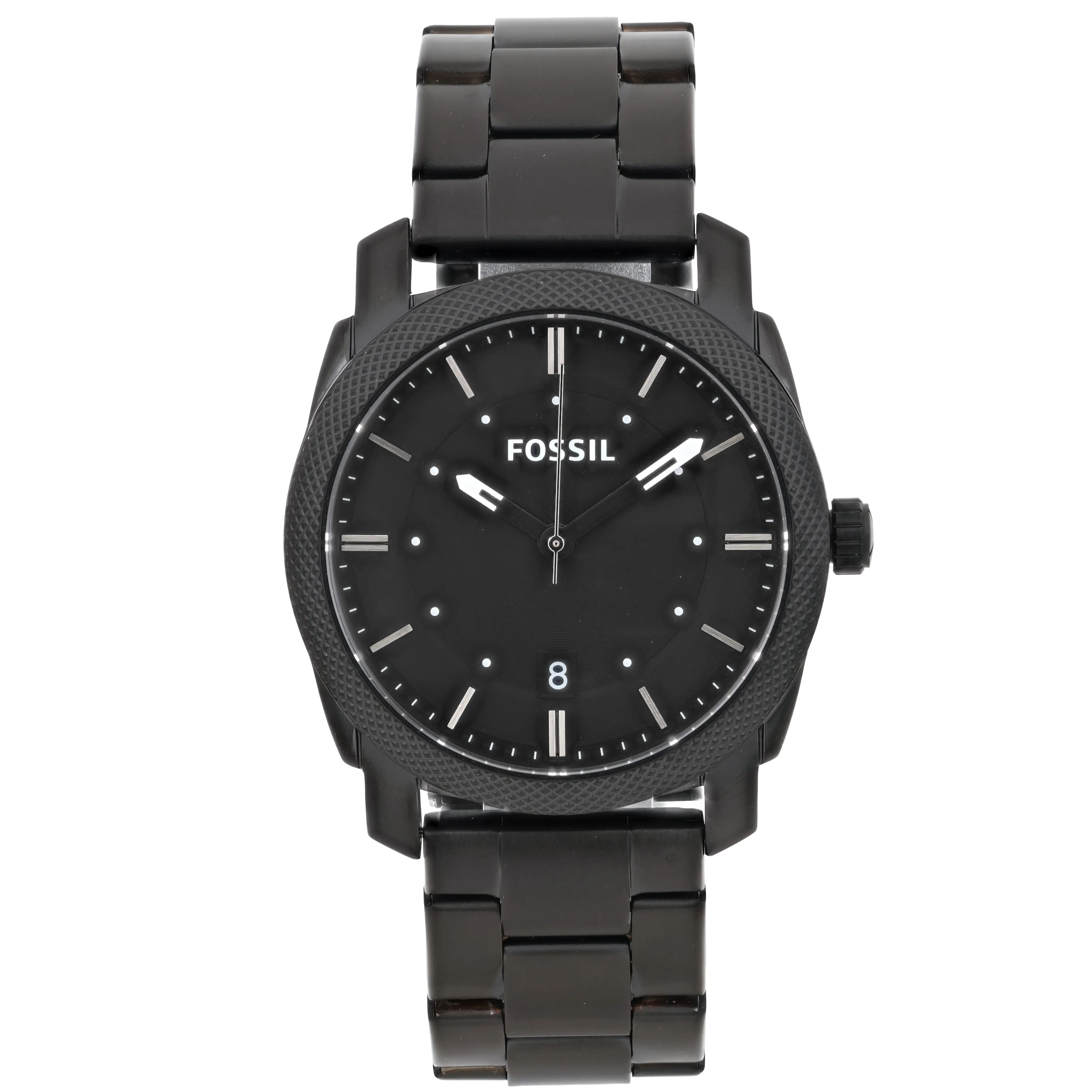 Fossil Steel 42mm Black Dial Lon-Plated Bracelet Men's Quartz Watch