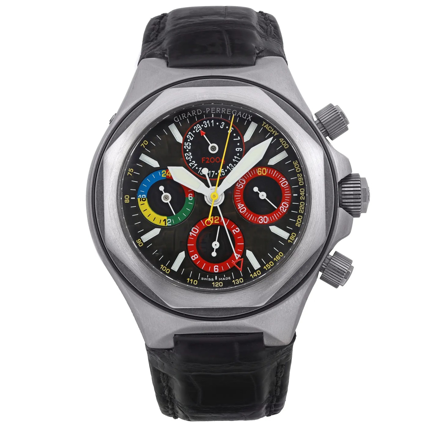 Girard Perregaux Laureato Ferrari GMT Titanium Black Dial Men Watch