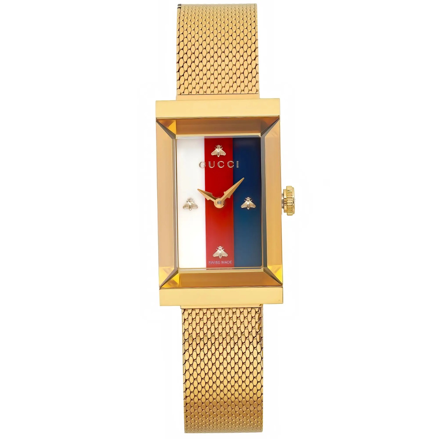 Gucci G-Frame Gold Tone Multicolor MOP Dial Ladies Watch