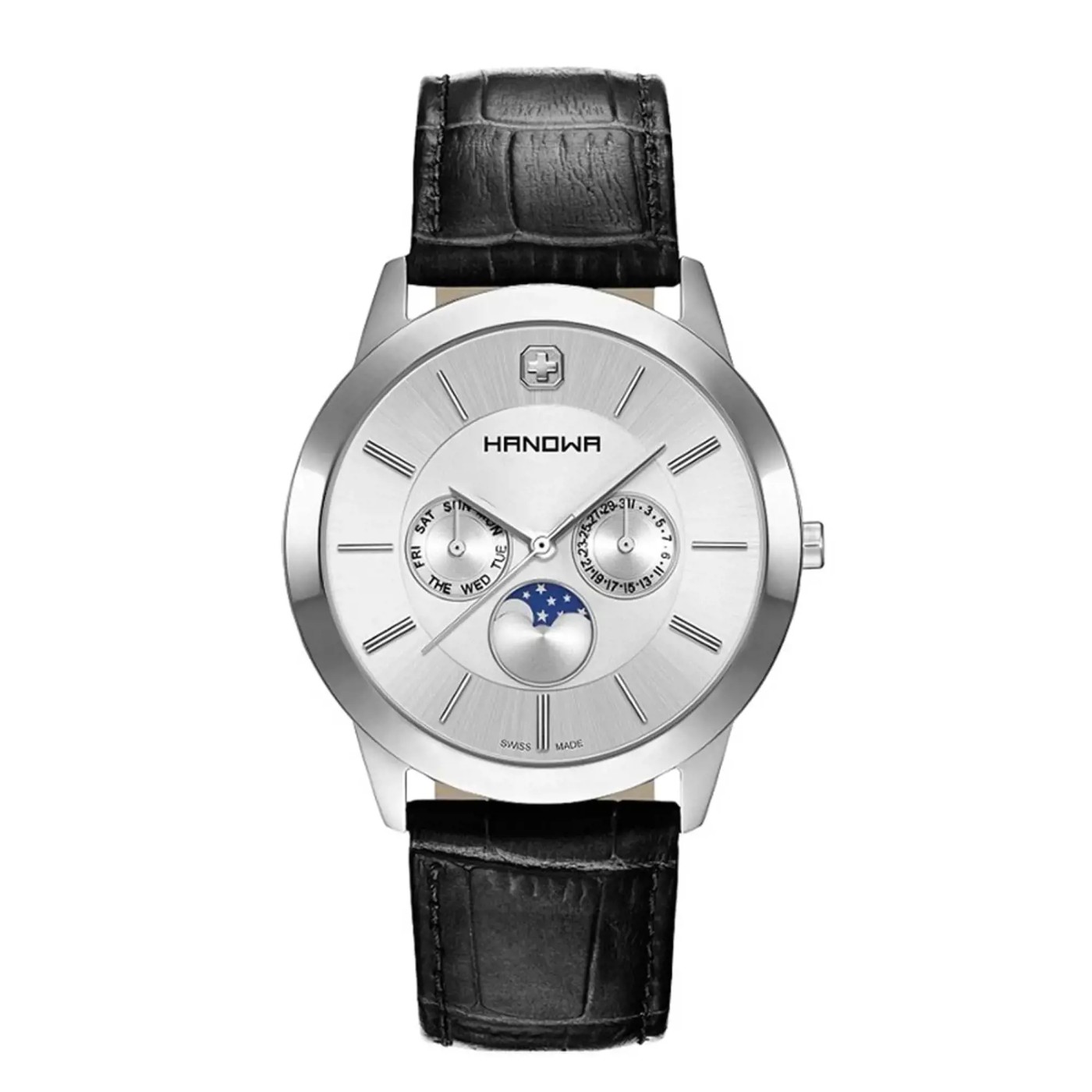 Hanowa Elements Moon Stainless Steel Silver Dial Mens Watch