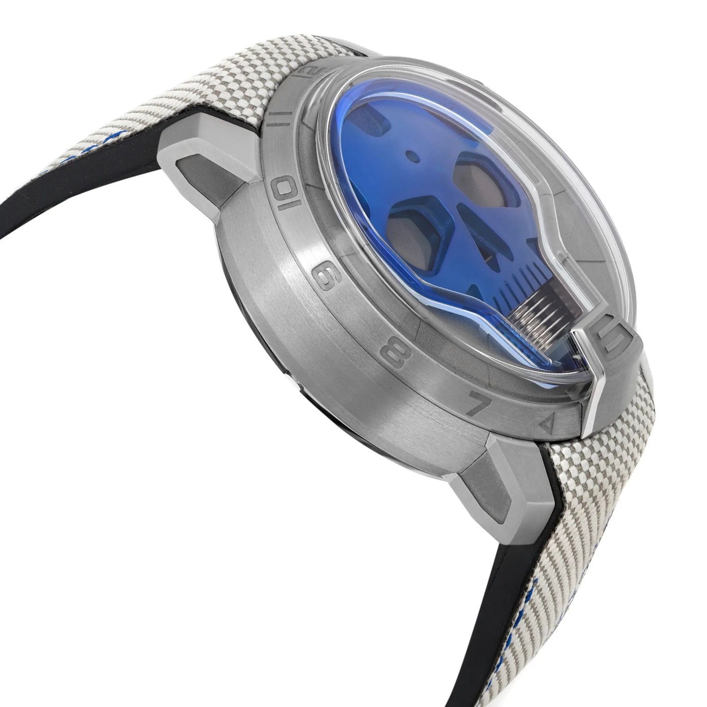 HYT H4 Skull 50mm Titanium Blue Dial Manual Wind Men’s Watch
