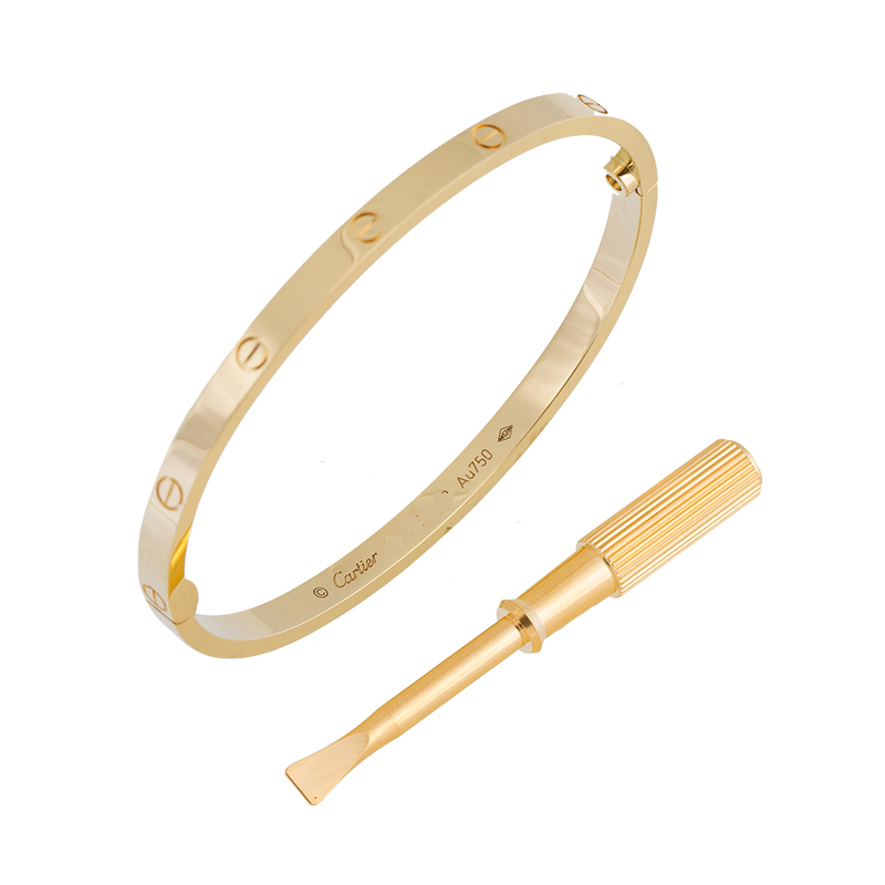 Cartier Yellow Gold Love Bracelet, SM Size 15