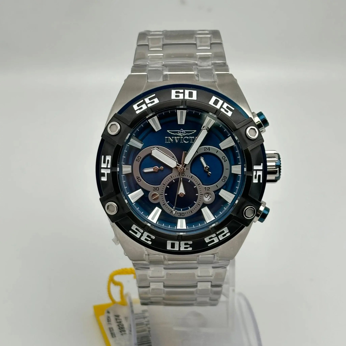 Invicta Coalition Forces 50mm Steel Blue Dial Quartz Men Watch
