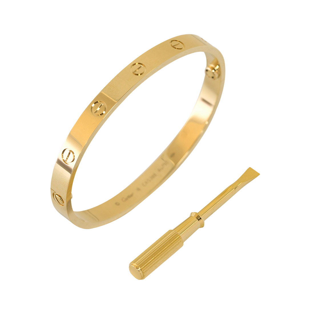 Cartier Love Bracelet Yellow Gold Size 17