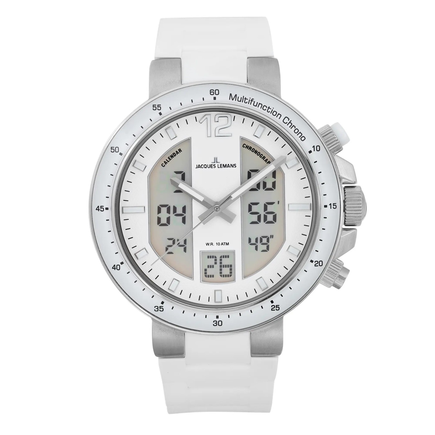 Jacques Lemans MIlano Steel White Dial Quartz Men Watch
