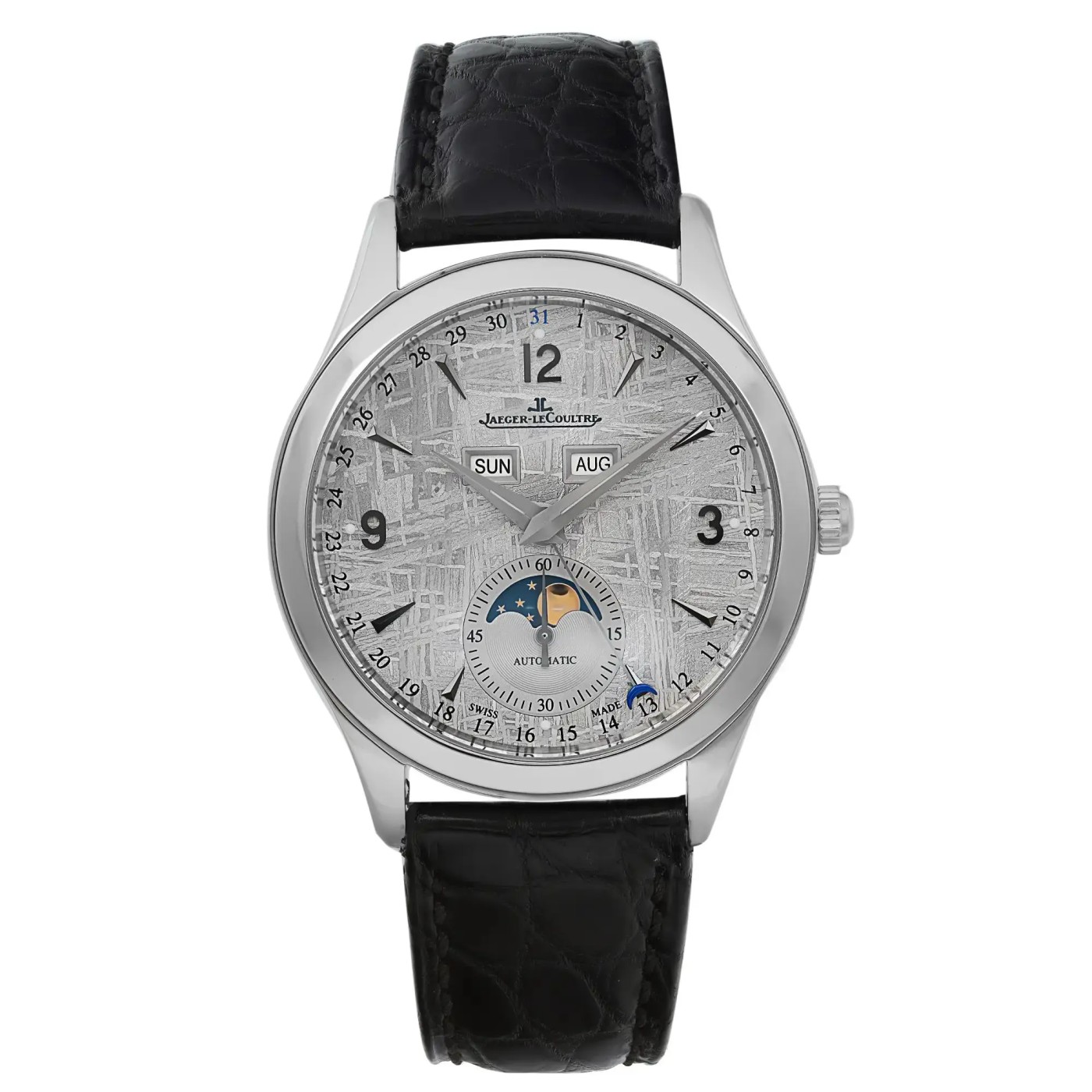 Jaeger Lecoultre Master Calendar Meteorite Steel Men Watch