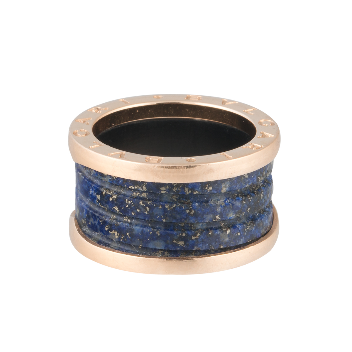 Bulgari 18k Rose Gold and Lapis Ring Size 6.25