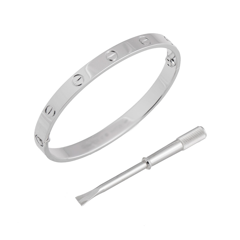 Cartier Love Bracelet 18K White Gold Size 19 
