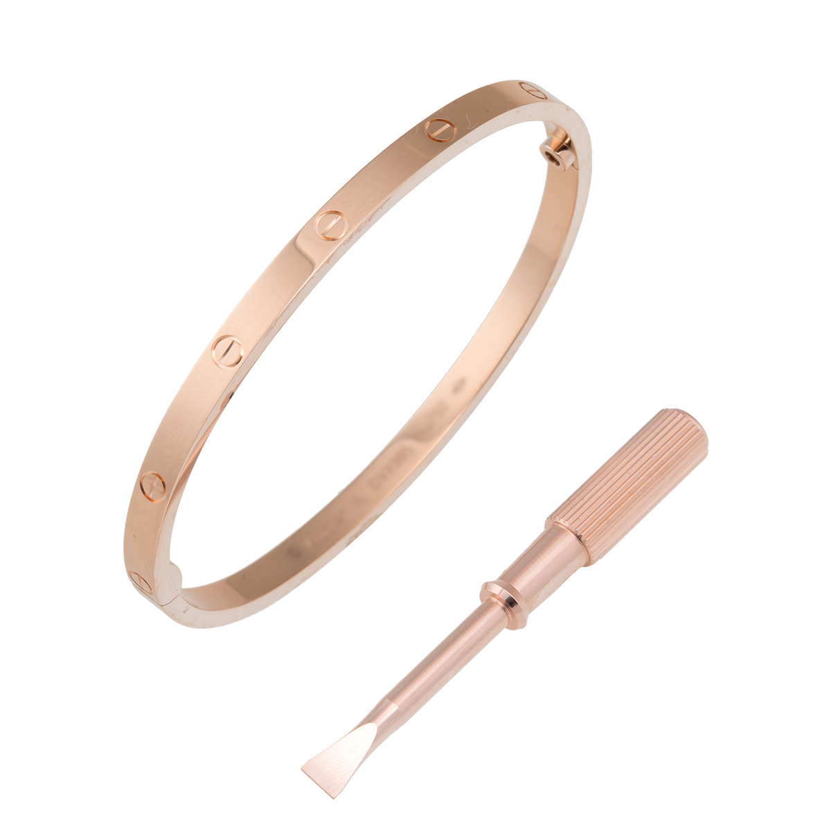 Cartier Mini Love 18K Rose Gold Bracelet Size 18