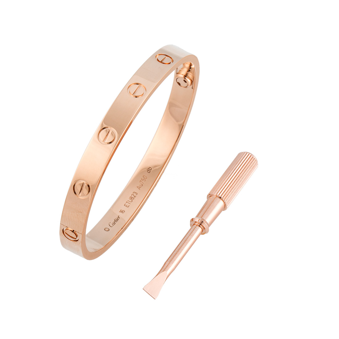 Cartier Love Bracelet 18K Rose Gold Size 16