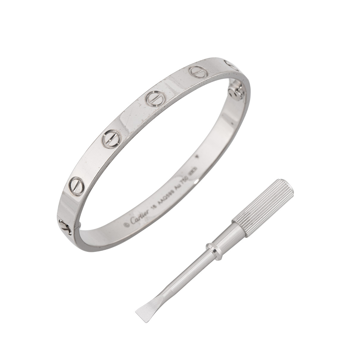 Cartier Love Bracelet 18K White Gold Size 16