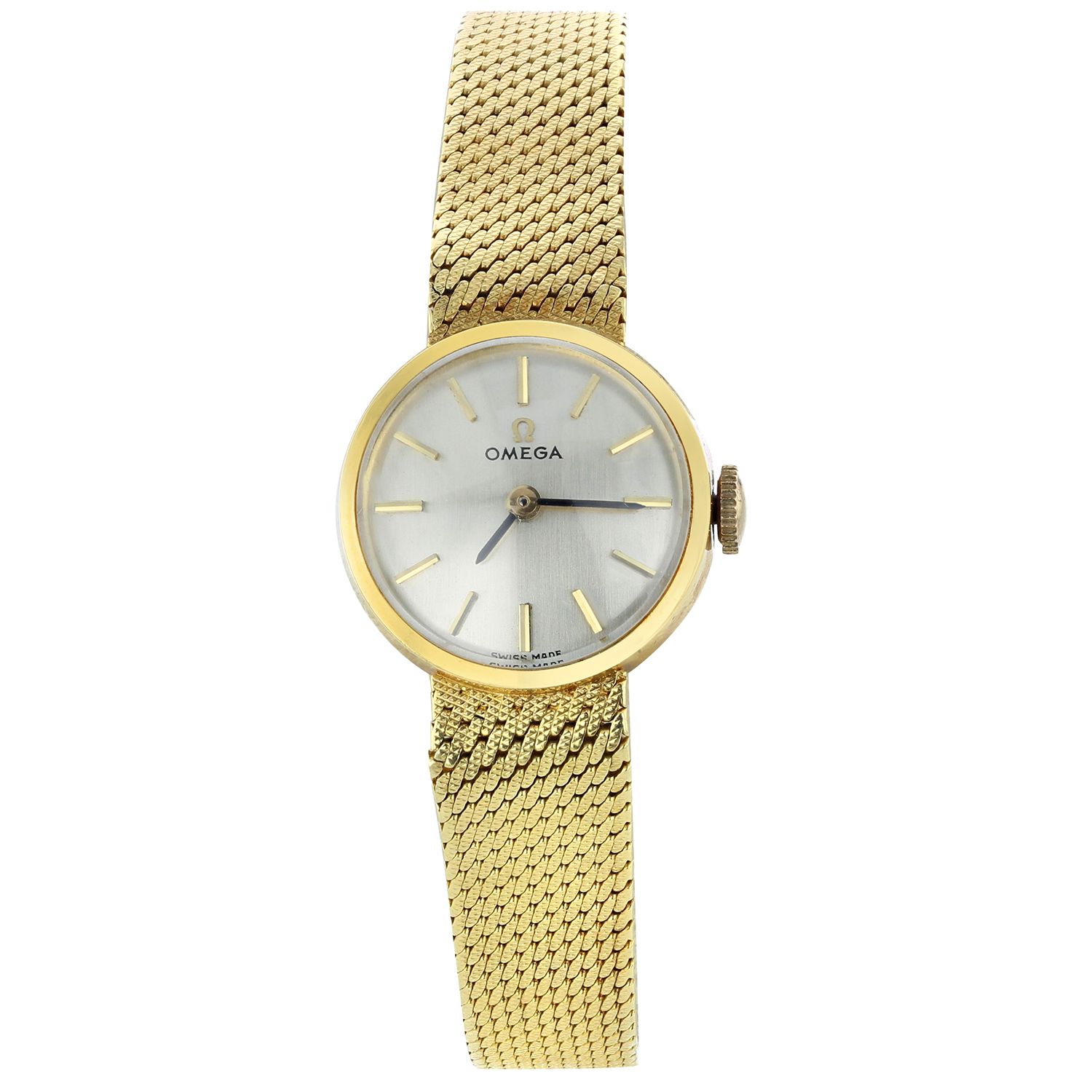 Omega 18k Yellow Gold 7173 19mm Womens Vintage Watch