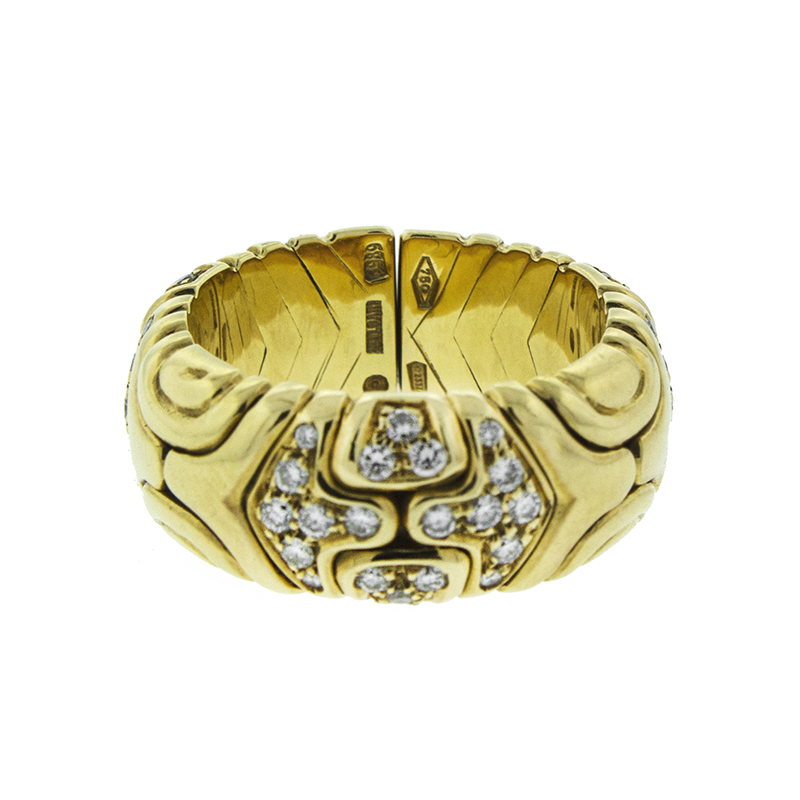 Bulgari 18K Yellow Gold Diamond Ring