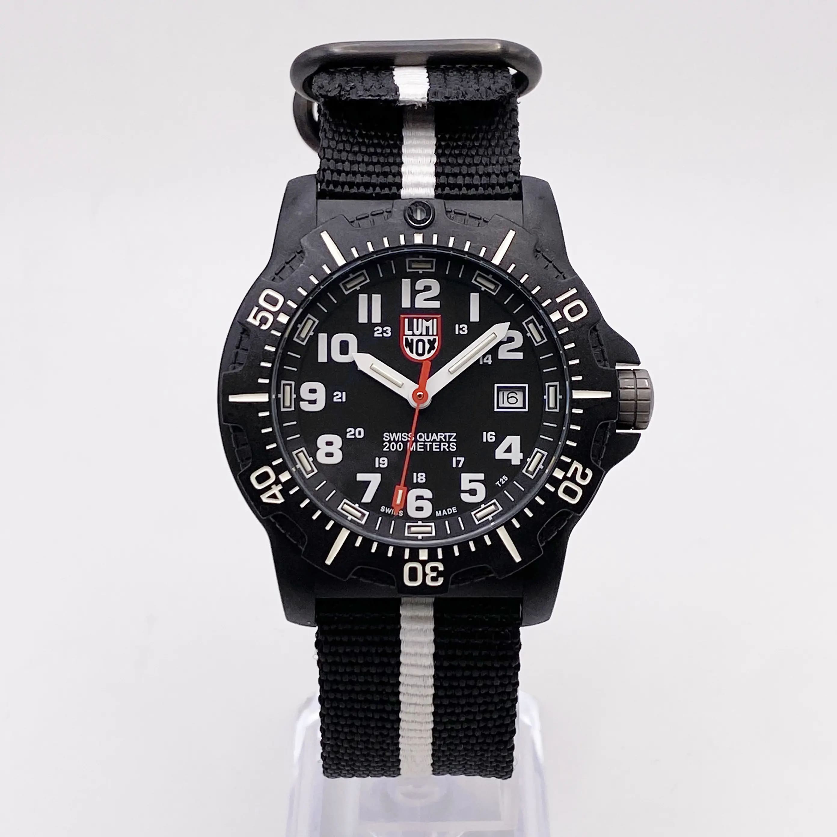 Luminox Black Ops 45mm Carbon Black Dial Nylon Strap Mens Quartz Watch 