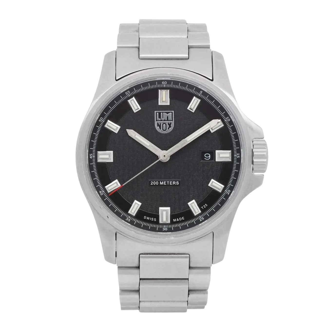 Luminox Dress Field 42mm Stainless Steel Black Dial Mens Quartz Watch