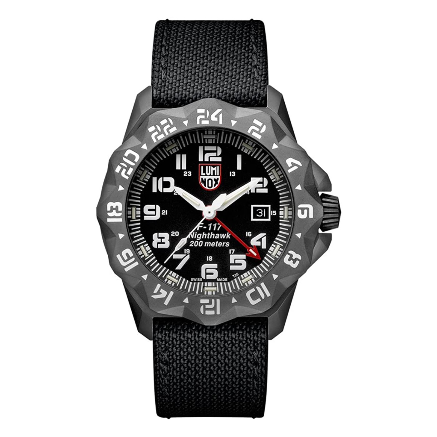 Luminox F-117 Nighthawk Pilot GMT Steel 44mm Black Dial Men Watch