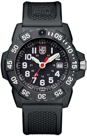 Luminox Navy Seal 45mm Carbon Black Dial Rubber Quartz Watch
