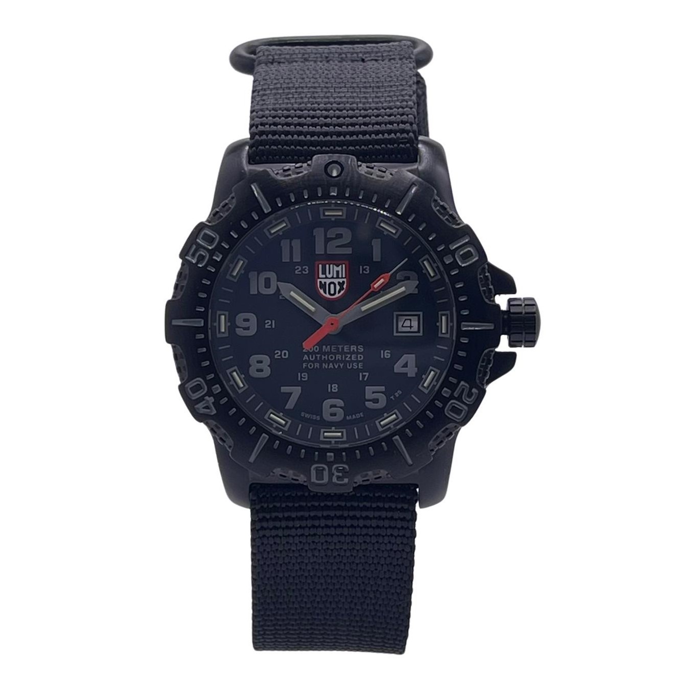 Luminox Navy Seal 45mm Steel Black Dial Nylon Strap Mens Watch