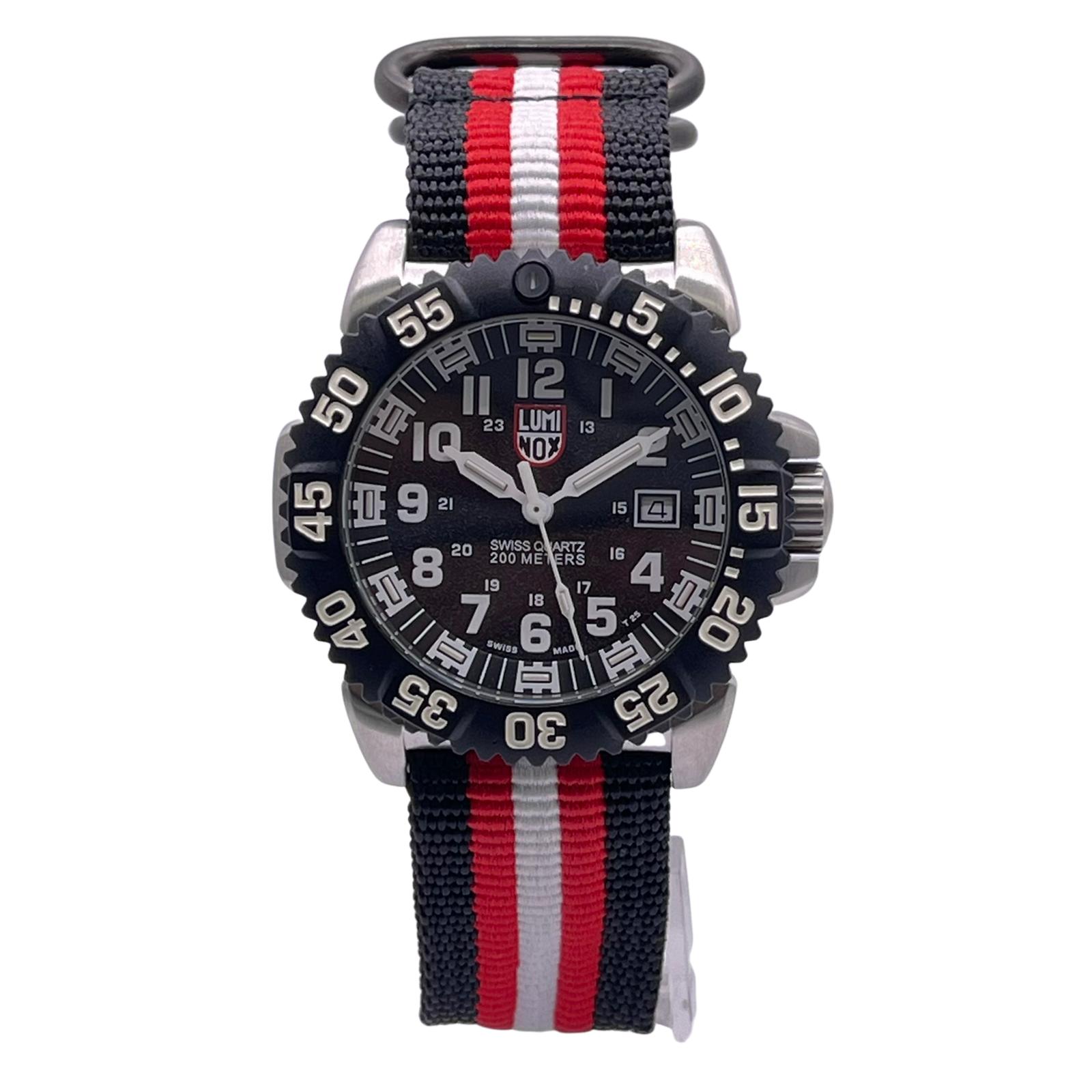 Luminox Navy Seal Colormark 45mm Steel Black Dial Nylon Men Quartz Watch