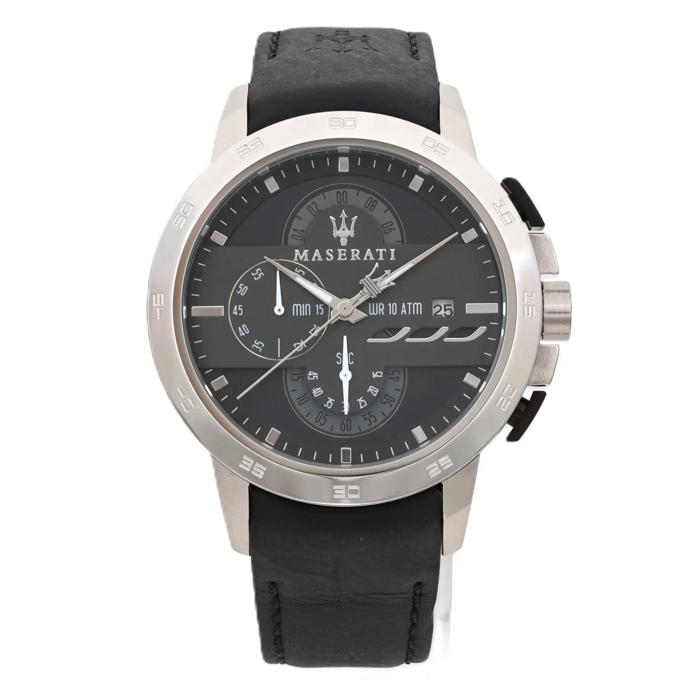 Maserati Ingegno 45 mm Stainless Steel Black Dial Men's Watch