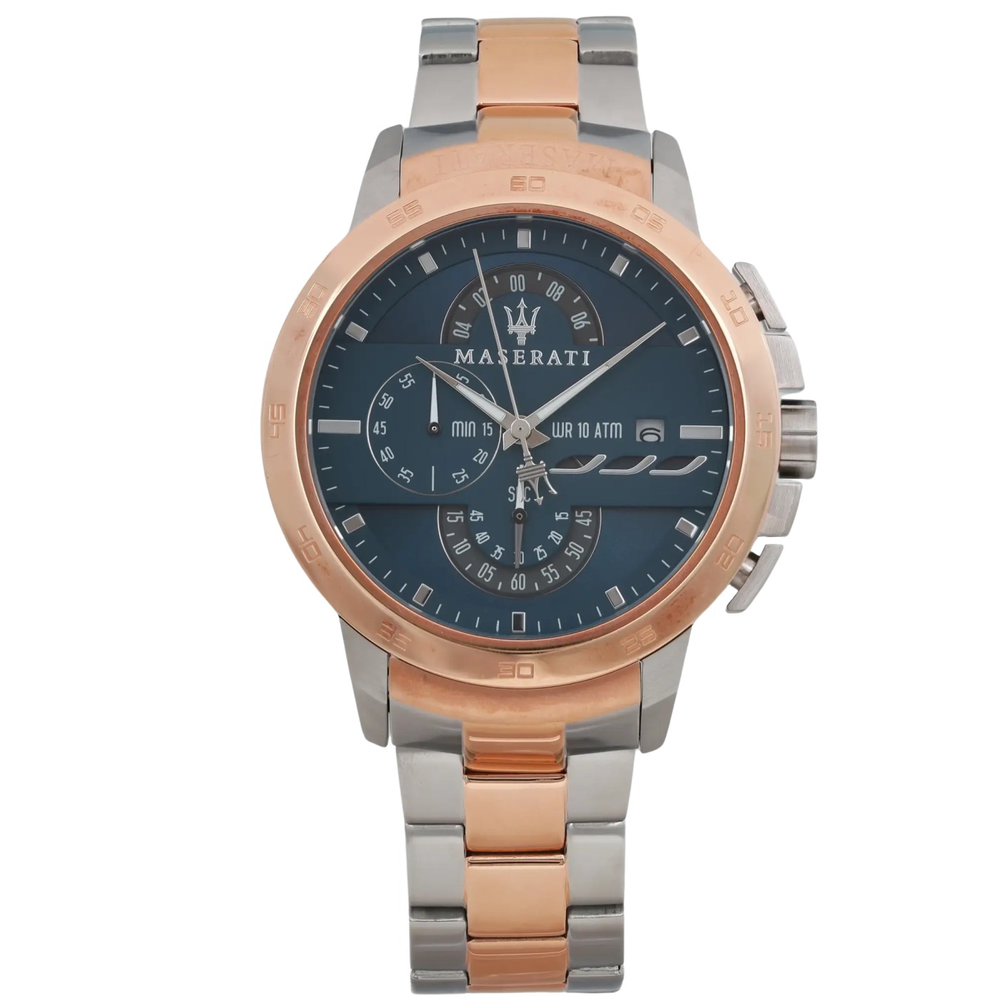 Maserati Ingegno 45 mm Two Tone Blue Dial Men's Watch