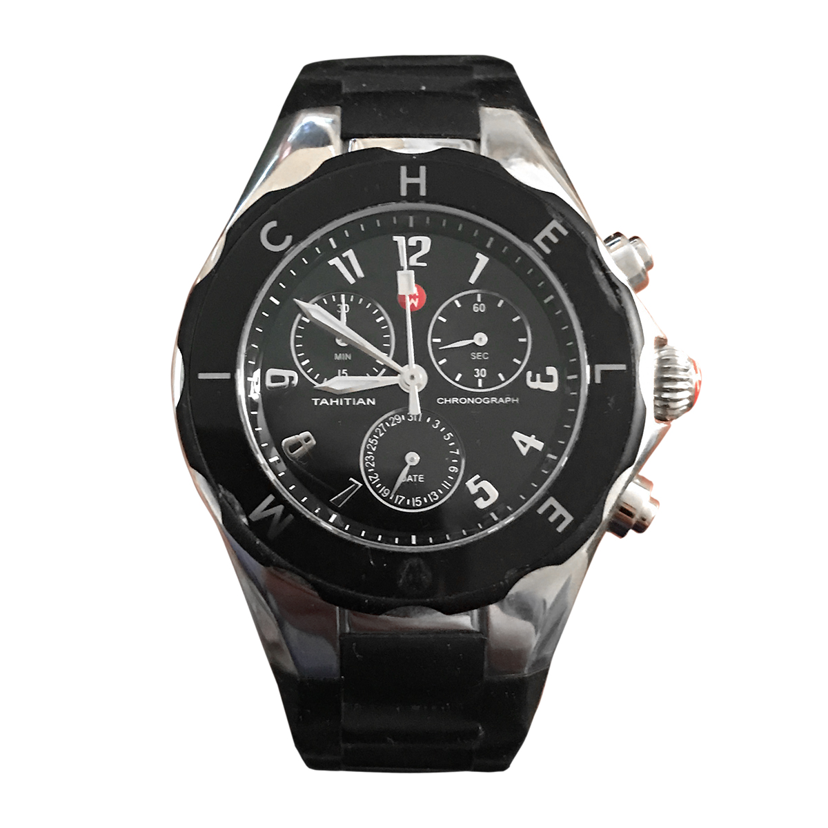 Michele Tahitian Jelly Bean MWW12D000002 Stainless Steel Quartz 44mm Mens Watch