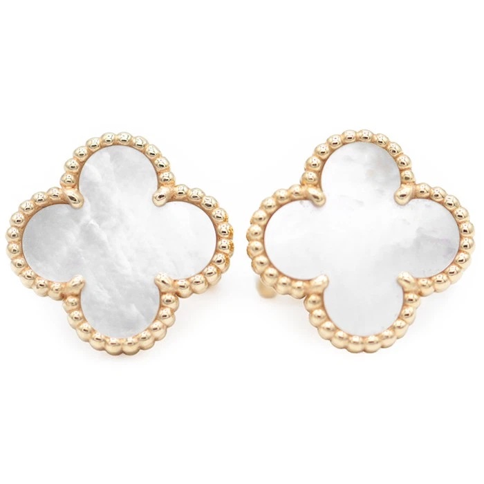 Pre-Owned Van Cleef & Arpels Vintage Alhambra MOP Earrings 