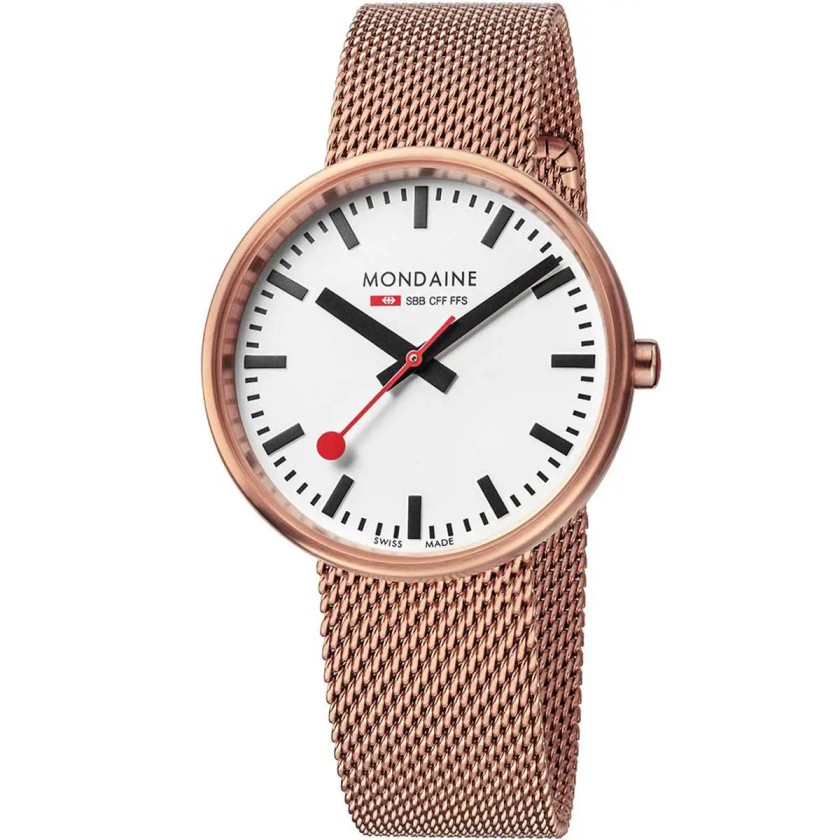 Mondaine Mini Giant Steel White Dial Quartz Unisex Watch