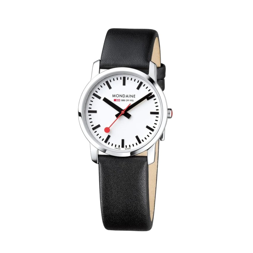 Mondaine Simply  Elegant 36mm White Dial Ladies Quartz Watch