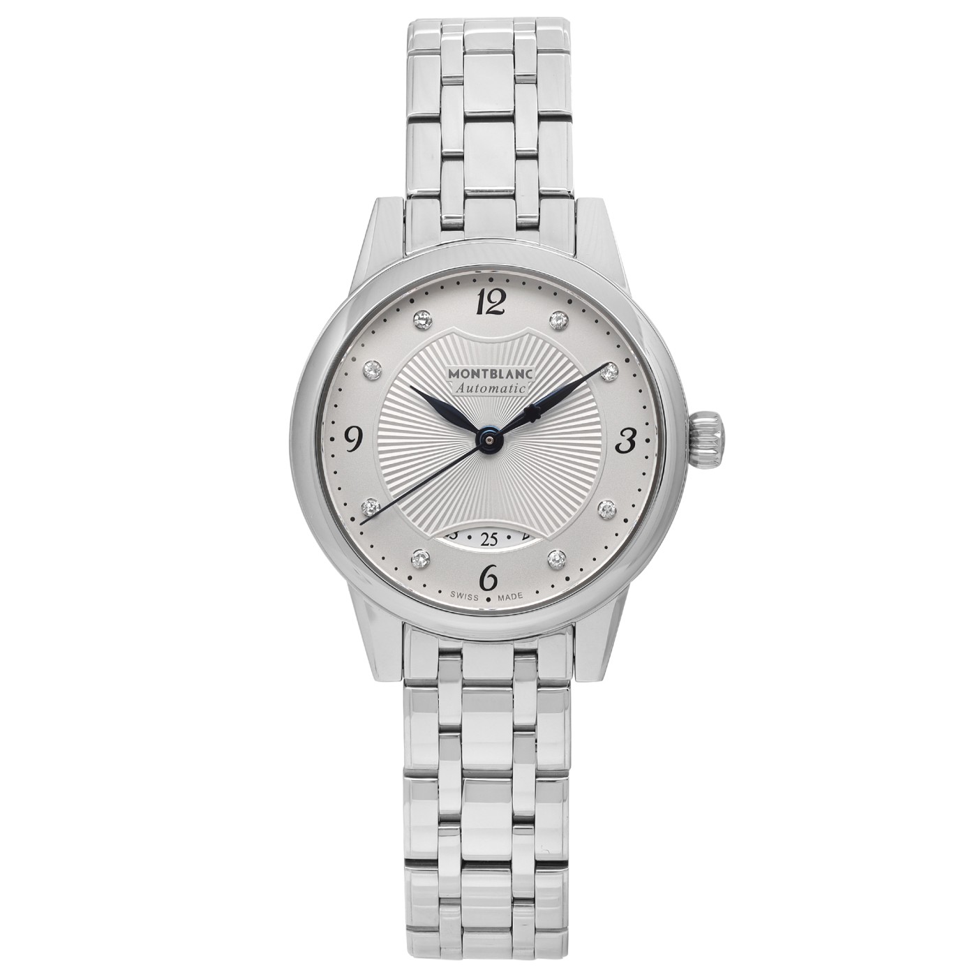 Montblanc Boheme 28mm Steel Diamond Dial Automatic Ladies Watch