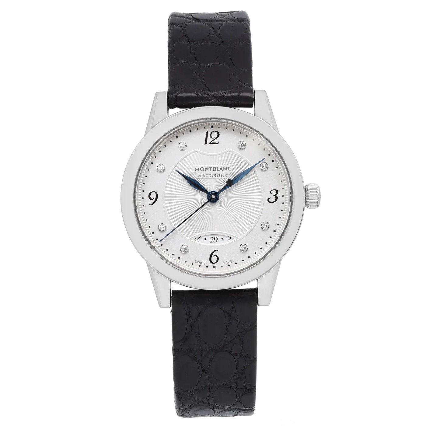 Montblanc Boheme 30mm Steel Silver Diamond Dial Automatic Ladies Watch