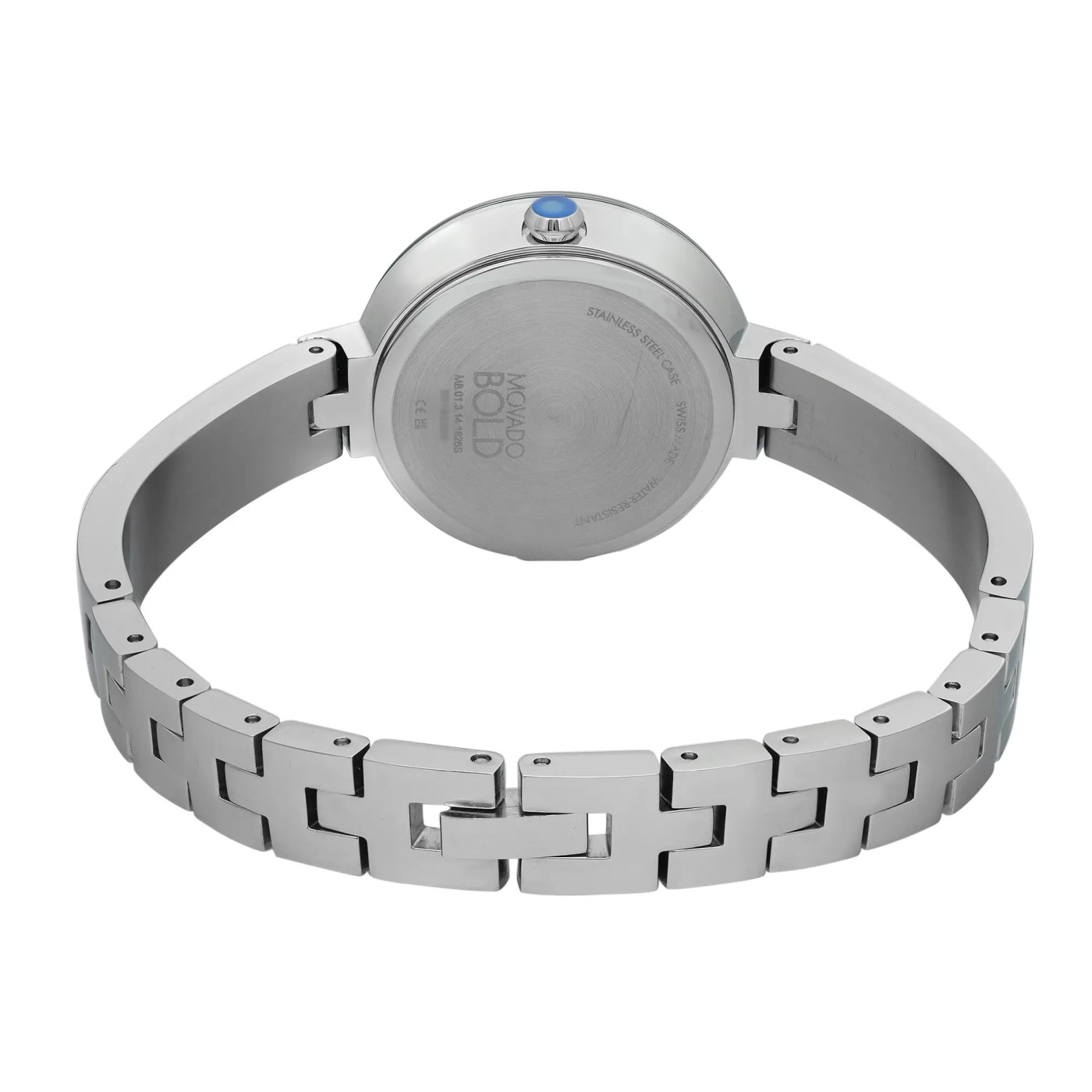 Movado BOLD 28mm Steel Crystal Sunray Silver Dial Quartz 