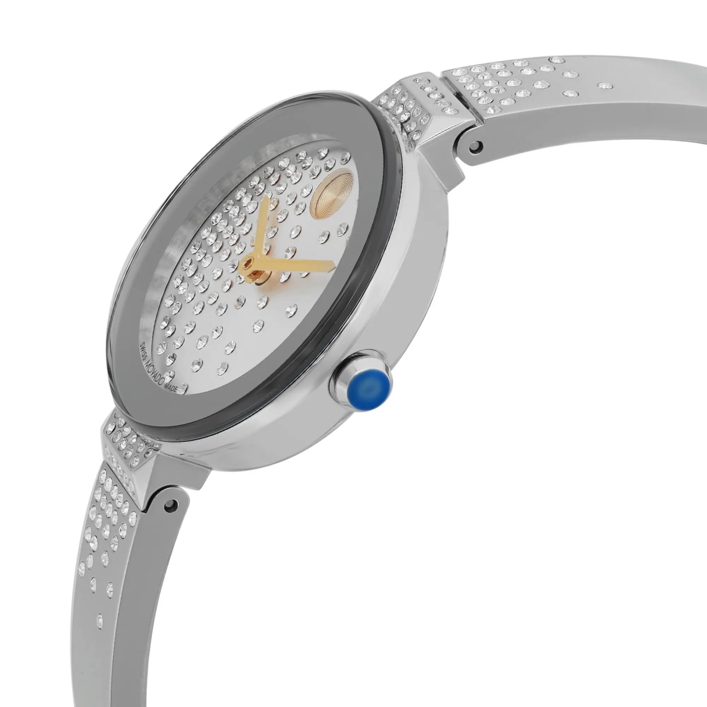Movado Women’s Bold Quartz Silver Sunray Dial Swiss Watch Movado BOLD 28mm Steel Crystal Sunray Silver Dial Quartz  main image 2