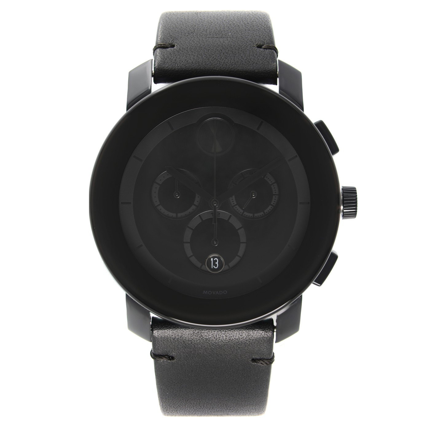 Movado Bold Chronograph Ion-Plated Steel Black Dial Quartz Mens Watch