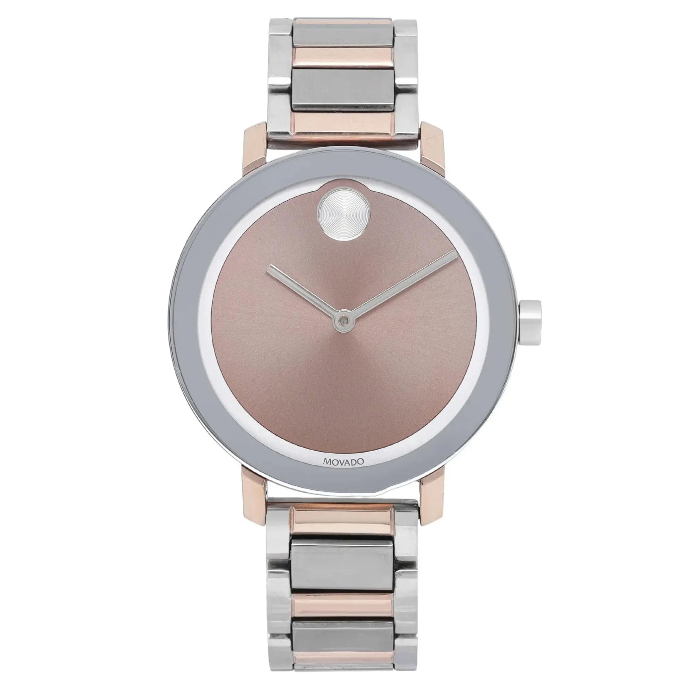 Movado Bold Evolution Two-Tone Steel Rose Gold Dial Ladies Watch