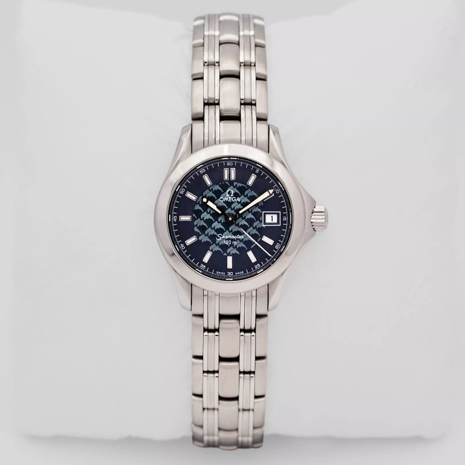 Omega Seamaster 120 M 25880 27mm Jacques Mayol Lmtd Ed Steel Quartz Blue Dial