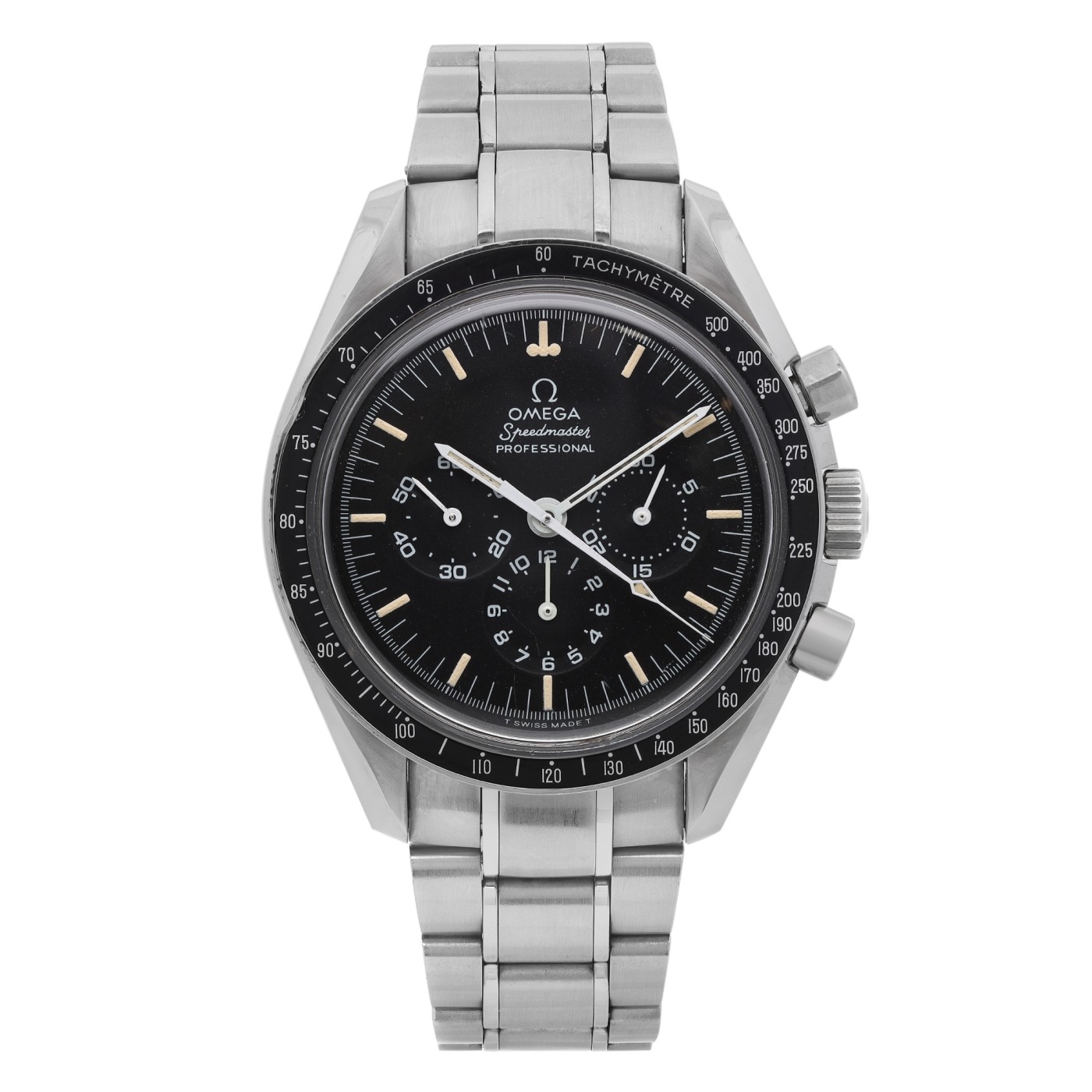 Omega Speedmaster Steel Black Error Dial Manual Wind Men Watch 